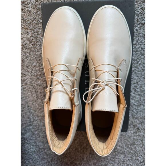 Nisolo Men’s Cortez High Top Sneakers Size - 11.5 - New - Bone Color - Picture 5 of 12